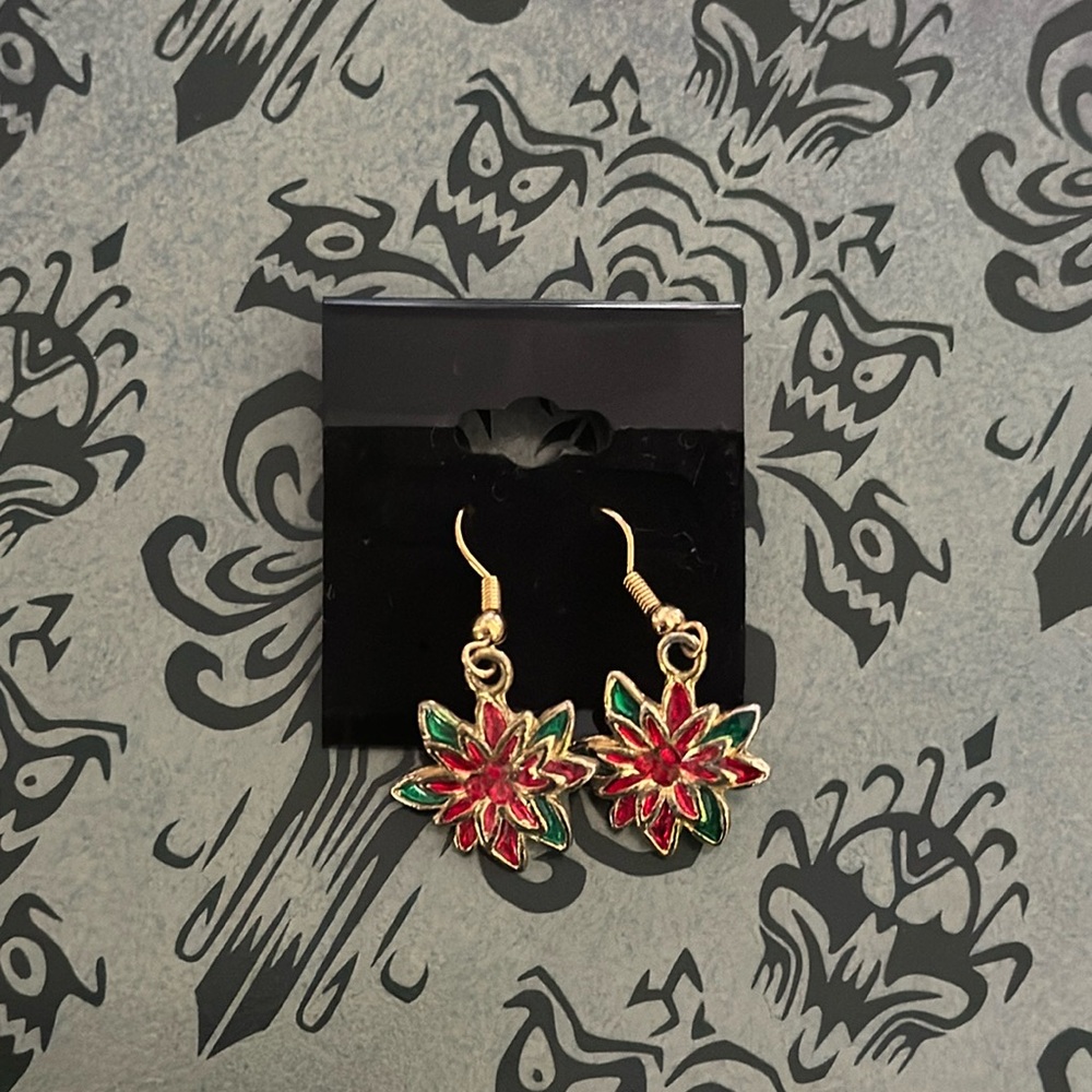 Poinsettias earrings